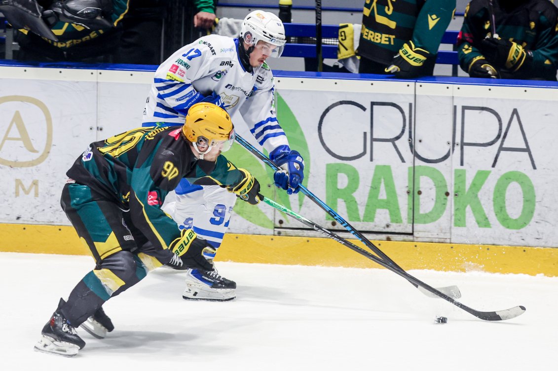 Sport: THL. KS Unia Oswiecim - GKS Katowice. - Agencja Fotograficzna